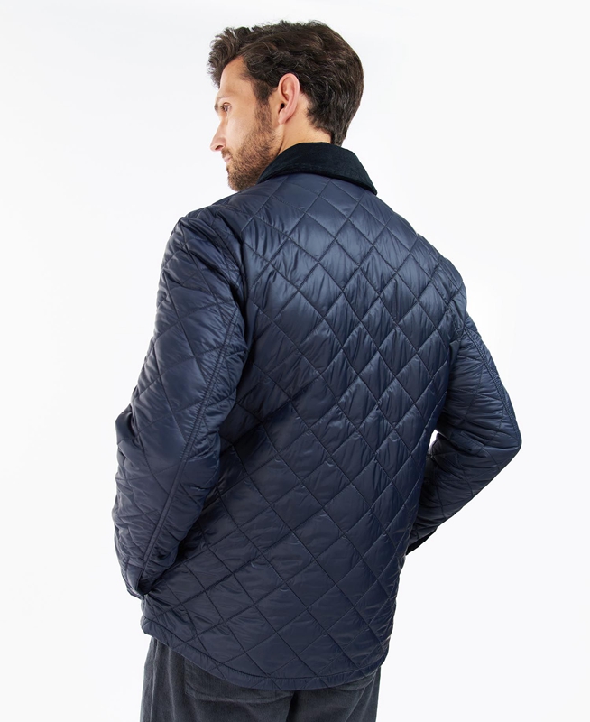 Barbour Shirt Férfi Vattázott Kabát Sötétkék | 107432-MKN