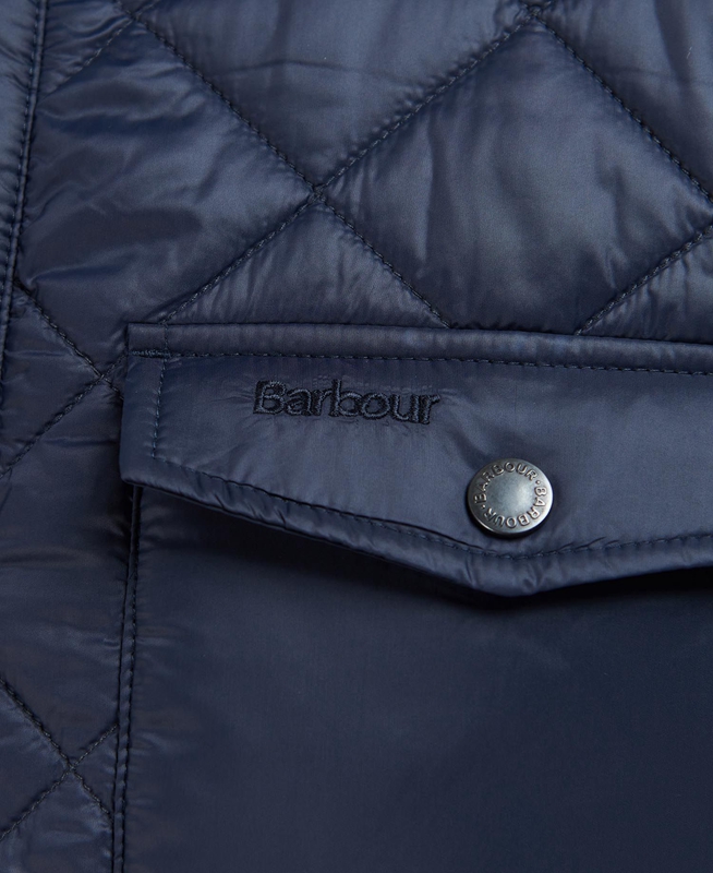 Barbour Shirt Férfi Vattázott Kabát Sötétkék | 107432-MKN