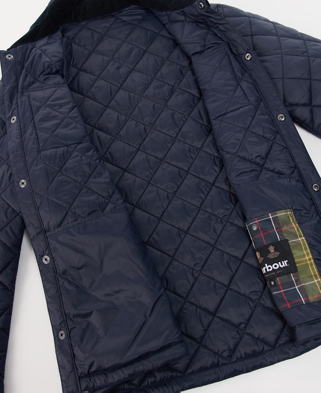 Barbour Shirt Férfi Vattázott Kabát Sötétkék | 107432-MKN