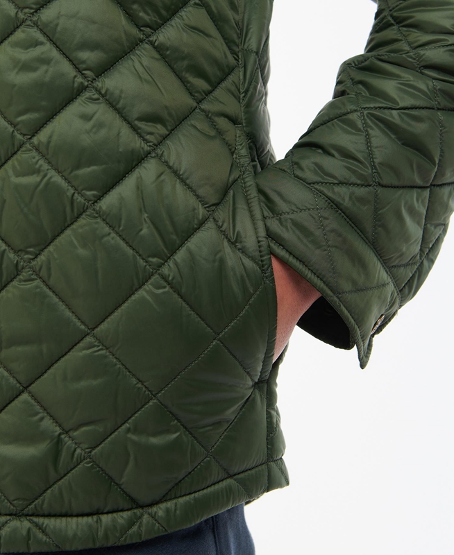 Barbour Shirt Férfi Vattázott Kabát Zöld | 681720-QWB