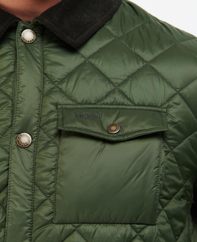Barbour Shirt Férfi Vattázott Kabát Zöld | 681720-QWB