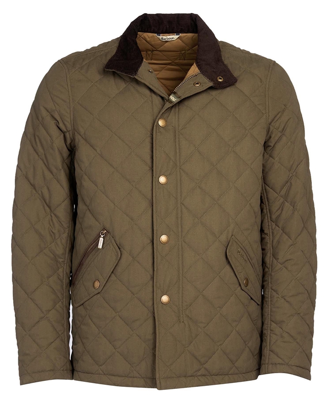 Barbour Shoveler Férfi Vattázott Kabát Olivazöld | 275301-FVT