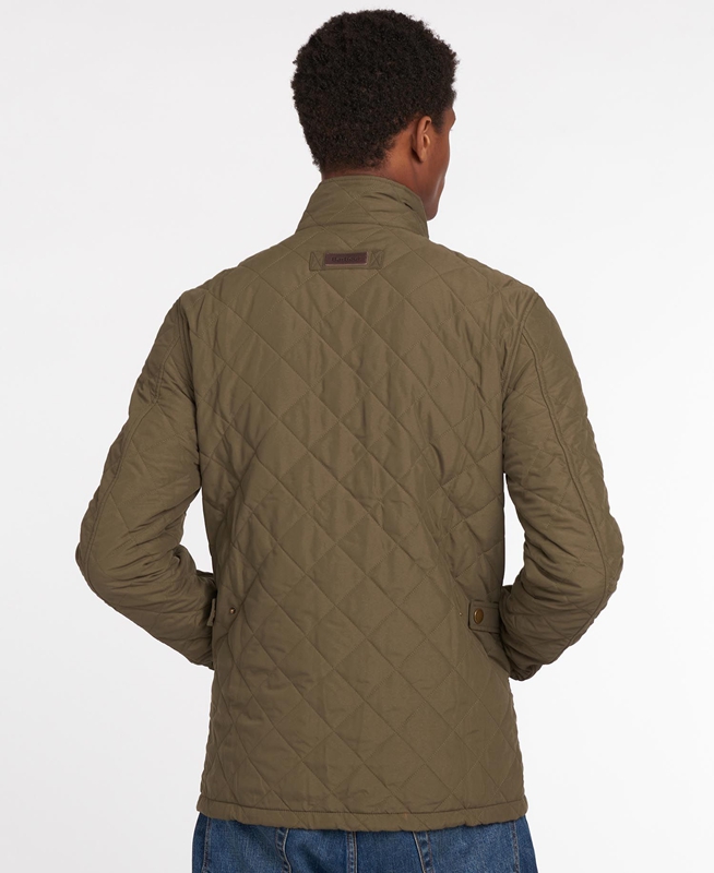 Barbour Shoveler Férfi Vattázott Kabát Olivazöld | 275301-FVT
