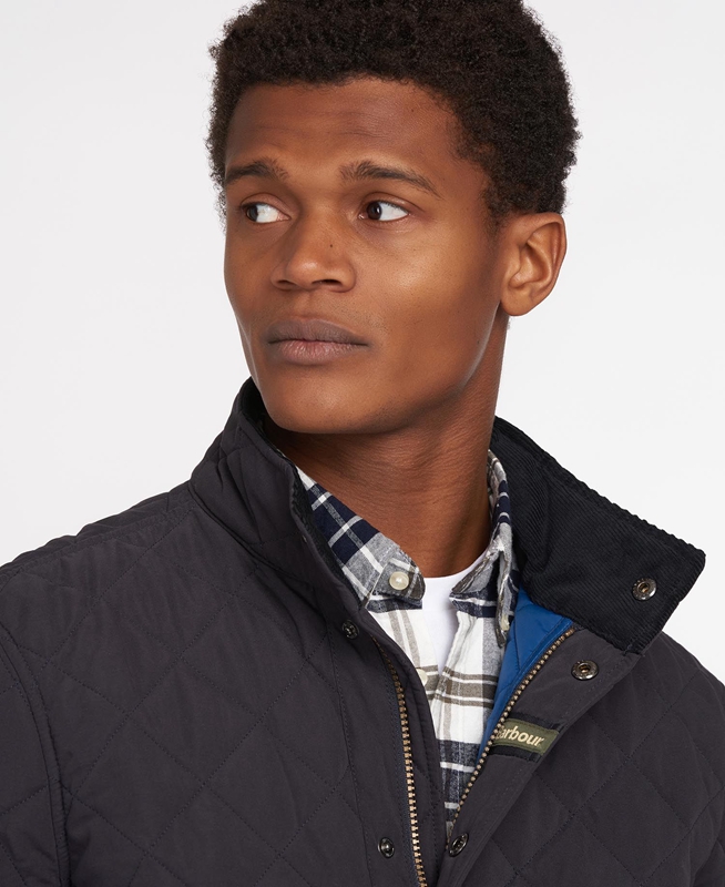 Barbour Shoveler Férfi Vattázott Kabát Sötétkék | 965023-MZV