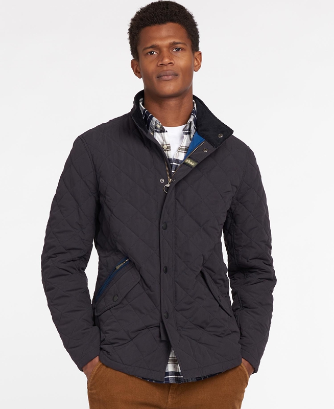 Barbour Shoveler Férfi Vattázott Kabát Sötétkék | 965023-MZV