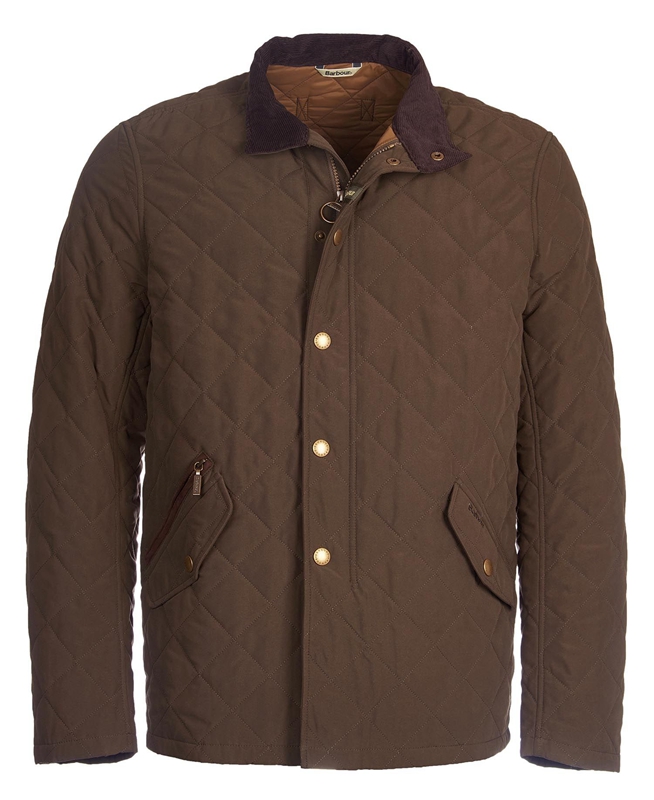 Barbour Shoveler Férfi Vattázott Kabát Zöld | 715346-RSU