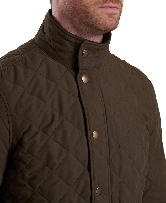 Barbour Shoveler Férfi Vattázott Kabát Zöld | 715346-RSU