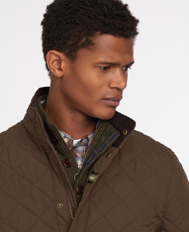 Barbour Shoveler Férfi Vattázott Kabát Zöld | 715346-RSU