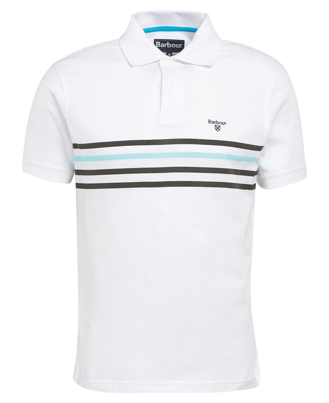 Barbour Silsden Férfi Polo shirts Fehér | 326879-NXZ
