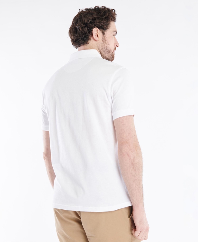 Barbour Silsden Férfi Polo shirts Fehér | 326879-NXZ