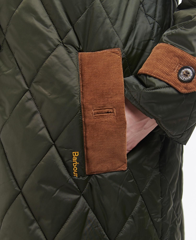 Barbour Silwick Női Vattázott Kabát Olivazöld | 914526-BUD