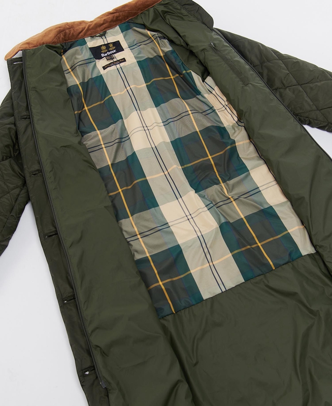 Barbour Silwick Női Vattázott Kabát Olivazöld | 914526-BUD