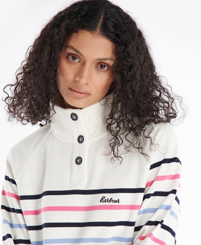 Barbour Spurrey Női Pulóverek Fehér | 364975-KEF
