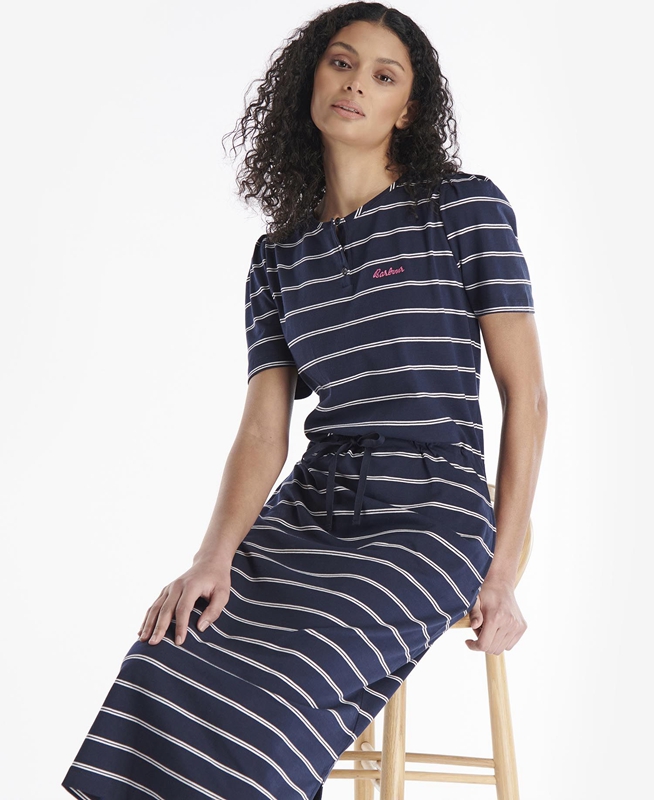 Barbour Spurrey Női Ruha Sötétkék | 271396-KEN