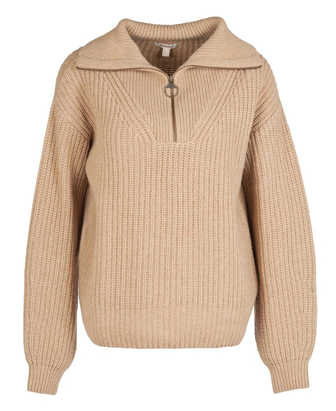 Barbour Stavia Knit Női Pulóverek Bézs | 127489-YJL