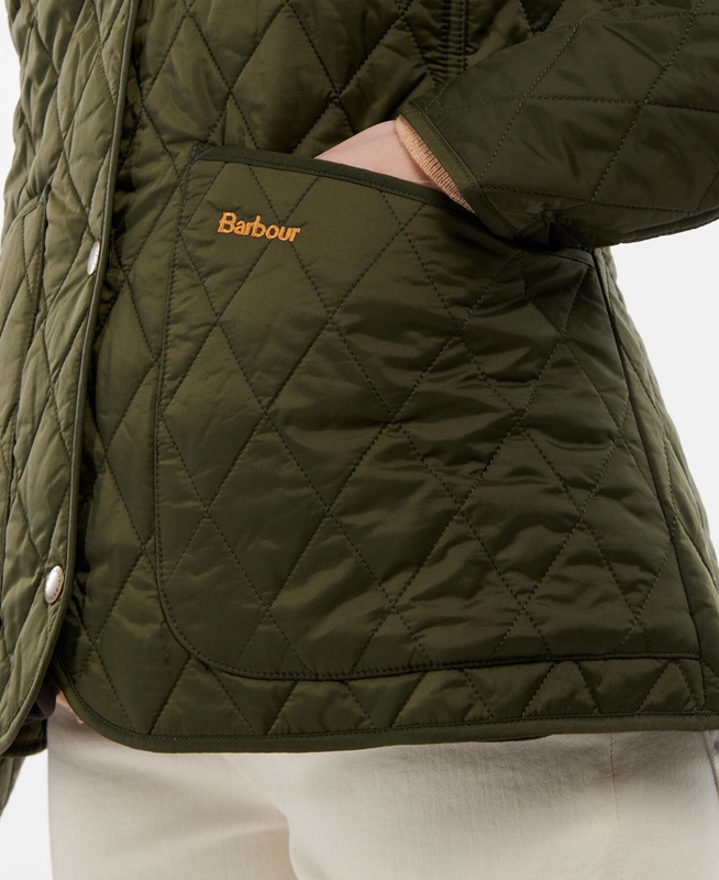 Barbour Steppjacke Annandale Női Vattázott Kabát Olivazöld | 976543-NJU