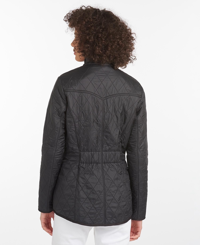 Barbour Steppjacke Cavalry Polarquilt Női Vattázott Kabát Fekete | 815762-SGD