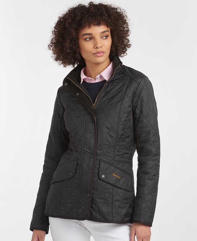Barbour Steppjacke Cavalry Polarquilt Női Vattázott Kabát Fekete | 815762-SGD