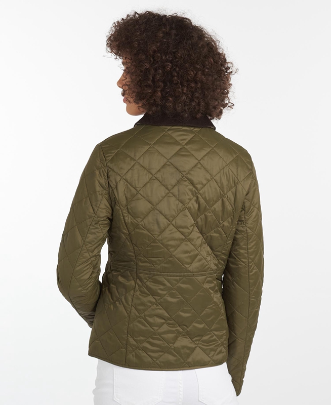 Barbour Steppjacke Deveron Női Vattázott Kabát Olivazöld | 431078-MOU