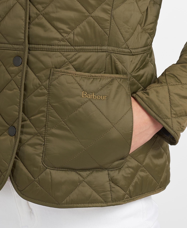 Barbour Steppjacke Deveron Női Vattázott Kabát Olivazöld | 431078-MOU