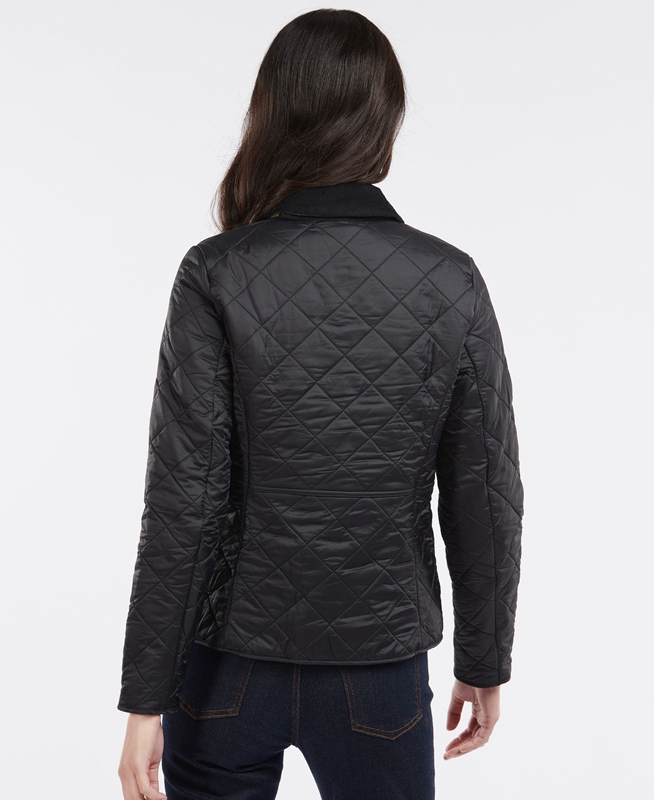 Barbour Steppjacke Deveron Polarquilt Női Vattázott Kabát Fekete | 750164-RVS