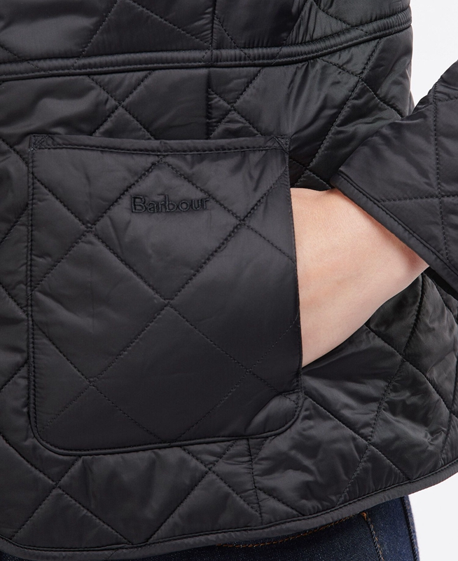 Barbour Steppjacke Deveron Polarquilt Női Vattázott Kabát Fekete | 750164-RVS