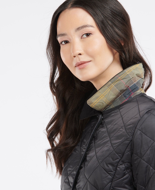 Barbour Steppjacke Deveron Polarquilt Női Vattázott Kabát Fekete | 750164-RVS