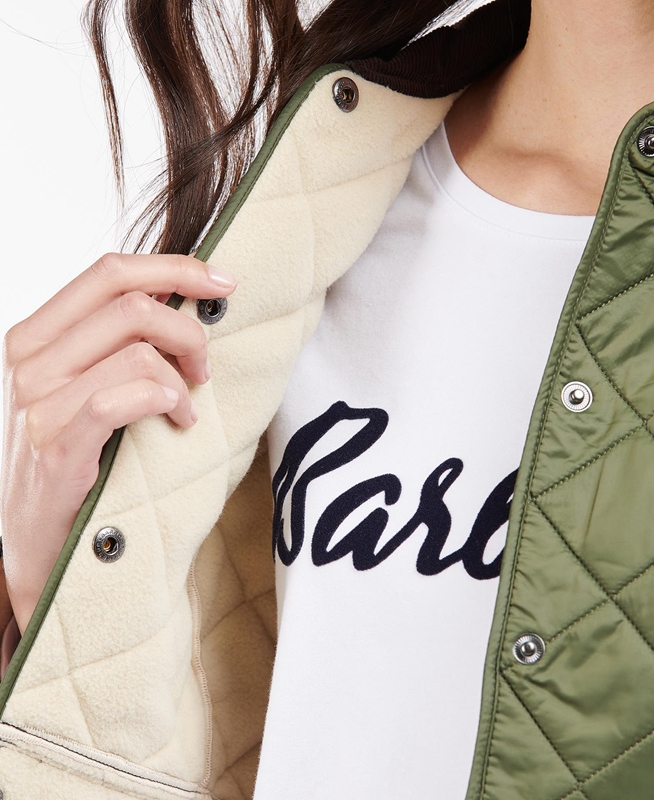 Barbour Steppjacke Deveron Polarquilt Női Vattázott Kabát Zöld | 823740-LHC