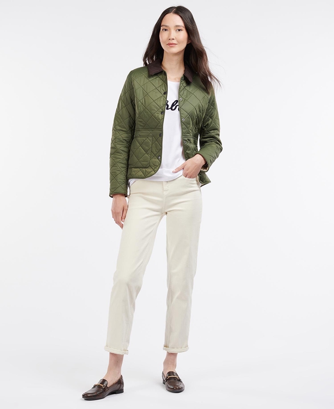 Barbour Steppjacke Deveron Polarquilt Női Vattázott Kabát Zöld | 823740-LHC