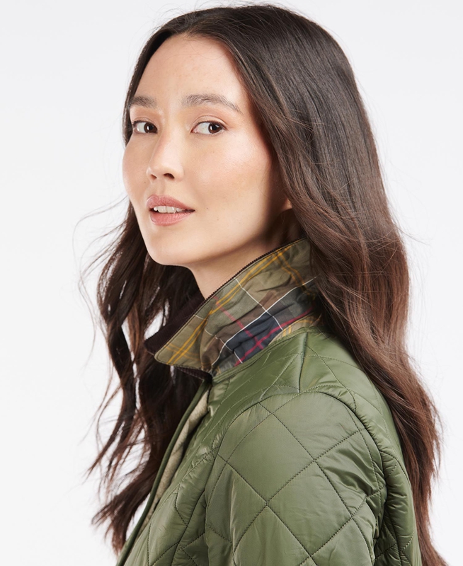 Barbour Steppjacke Deveron Polarquilt Női Vattázott Kabát Zöld | 823740-LHC