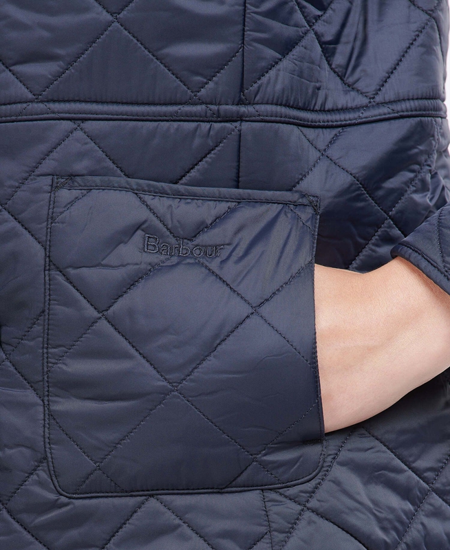 Barbour Steppjacke Deveron Polarquilt Női Vattázott Kabát Kék | 839276-KNT