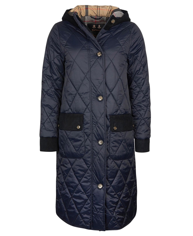 Barbour Steppjacke Mickley Női Vattázott Kabát Sötétkék | 563921-LMU