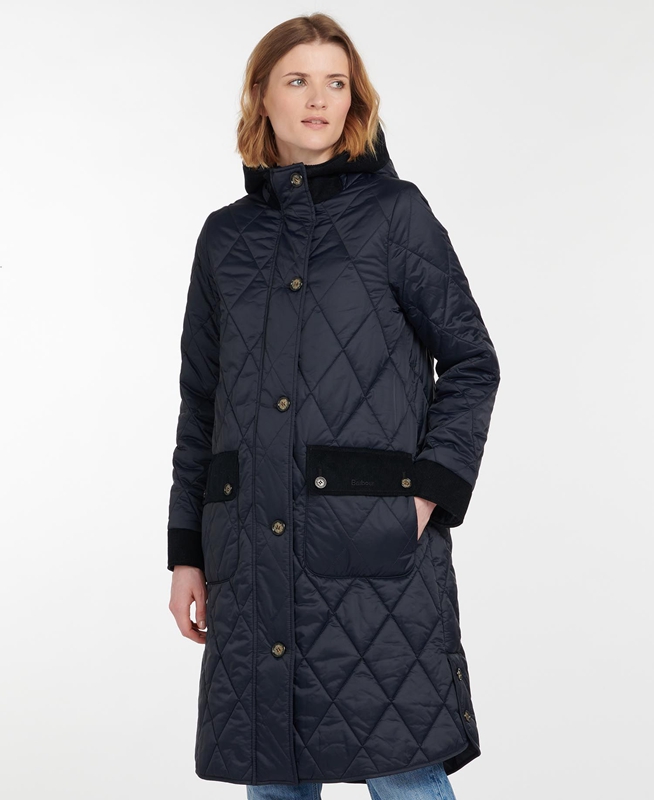 Barbour Steppjacke Mickley Női Vattázott Kabát Sötétkék | 563921-LMU