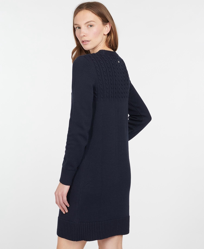 Barbour Stitch Guernsey Női Ruha Sötétkék | 098345-PUV