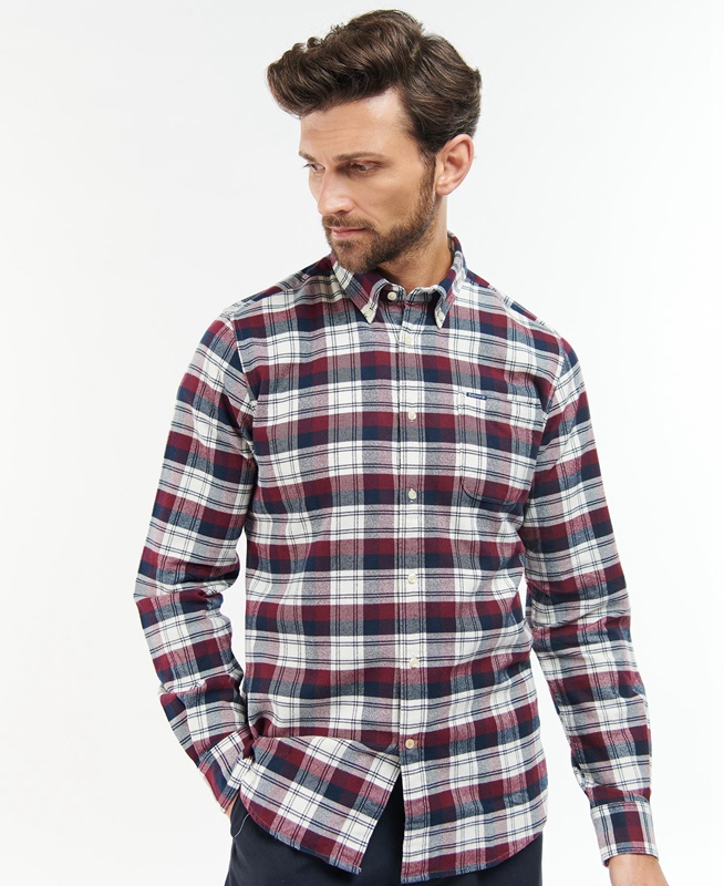 Barbour Stonewell Tailored Fit Férfi Ingek Rózsaszín | 138542-ZXC