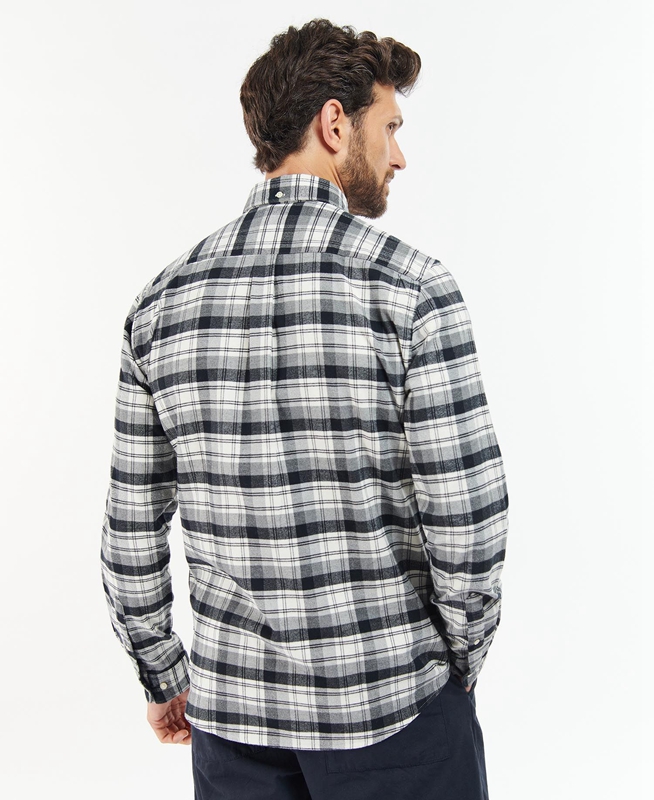 Barbour Stonewell Tailored Fit Férfi Ingek Szürke | 315869-NGV