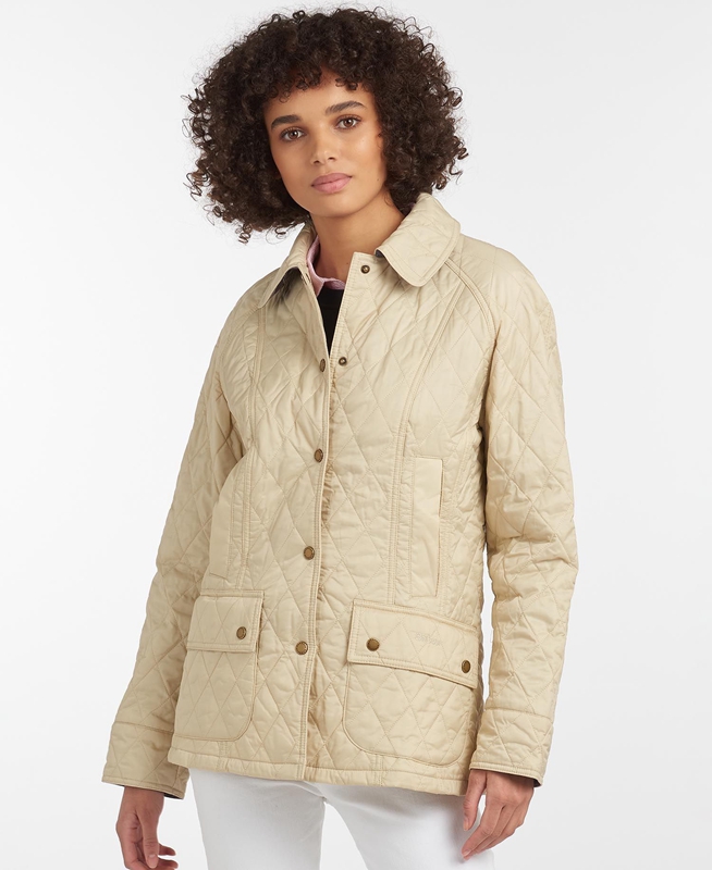Barbour Summer Beadnell Női Vattázott Kabát Krém | 507921-SXI