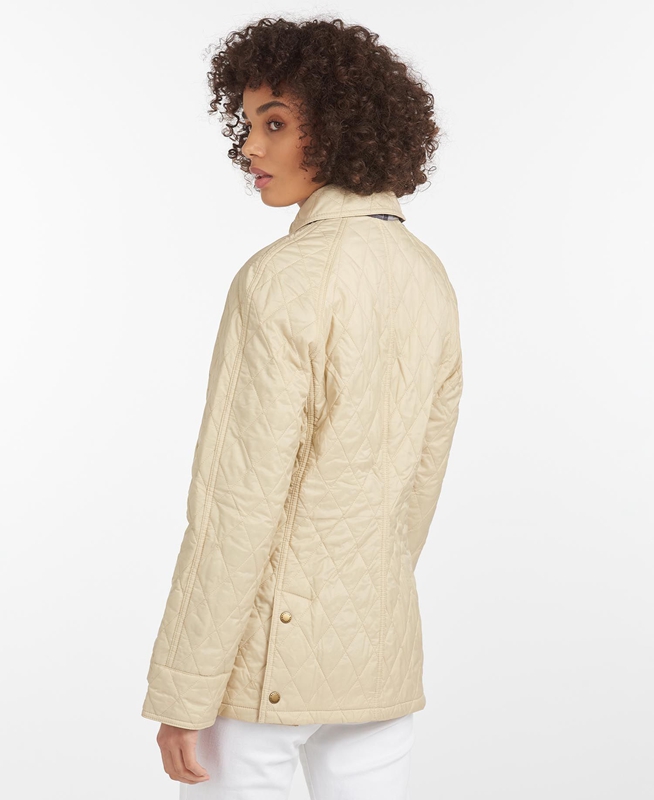 Barbour Summer Beadnell Női Vattázott Kabát Krém | 507921-SXI