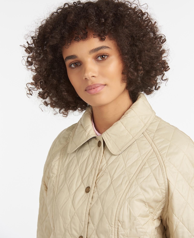 Barbour Summer Beadnell Női Vattázott Kabát Krém | 507921-SXI
