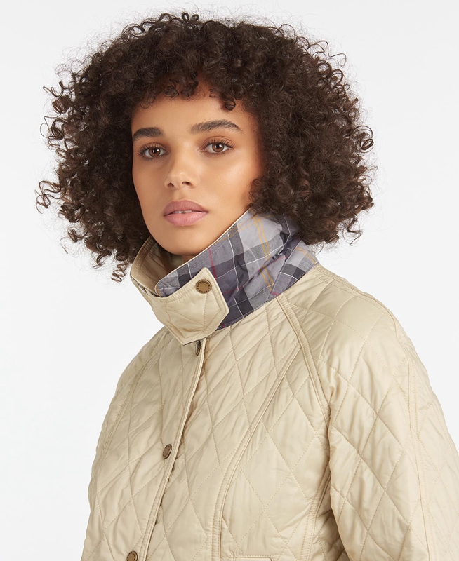 Barbour Summer Beadnell Női Vattázott Kabát Krém | 507921-SXI