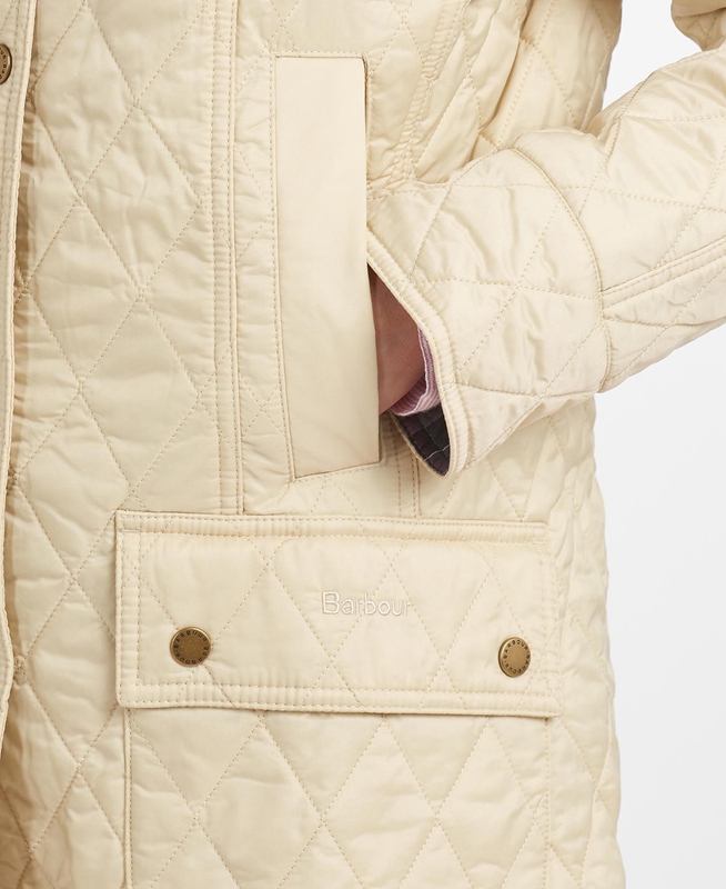 Barbour Summer Beadnell Női Vattázott Kabát Krém | 507921-SXI