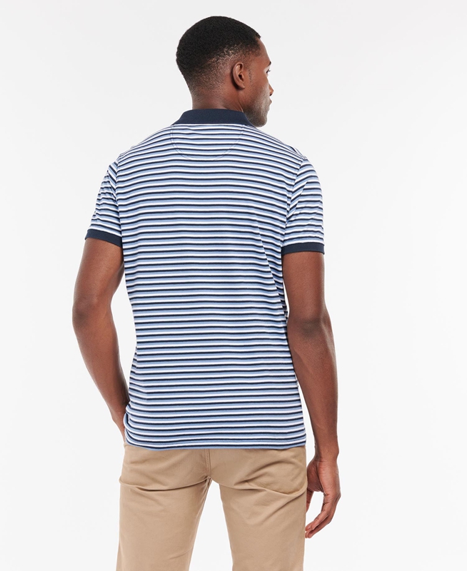 Barbour Swinden Férfi Polo shirts Kék | 018763-PTW
