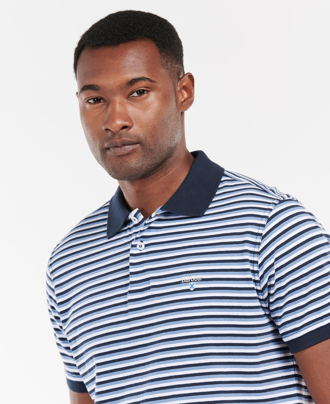 Barbour Swinden Férfi Polo shirts Kék | 018763-PTW