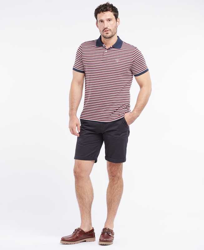 Barbour Swinden Férfi Polo shirts Piros | 865173-VCH