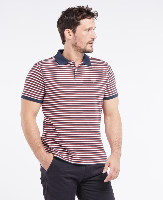 Barbour Swinden Férfi Polo shirts Piros | 865173-VCH
