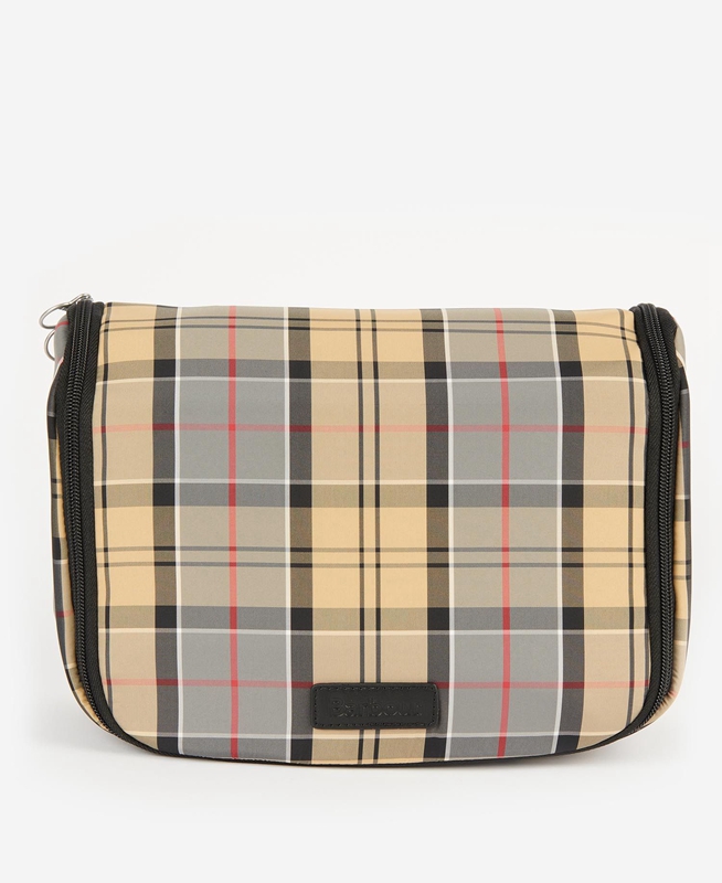 Barbour Tartan Hanging Washbag Férfi Táska Bézs | 549327-QFJ