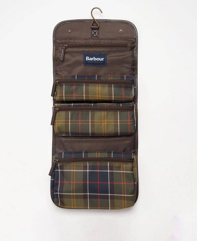 Barbour Tartan Hanging Washbag Férfi Táska Színes | 826713-COS