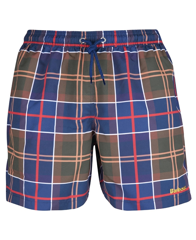Barbour Tartan Swim Férfi Nadrág Piros | 807235-BLD
