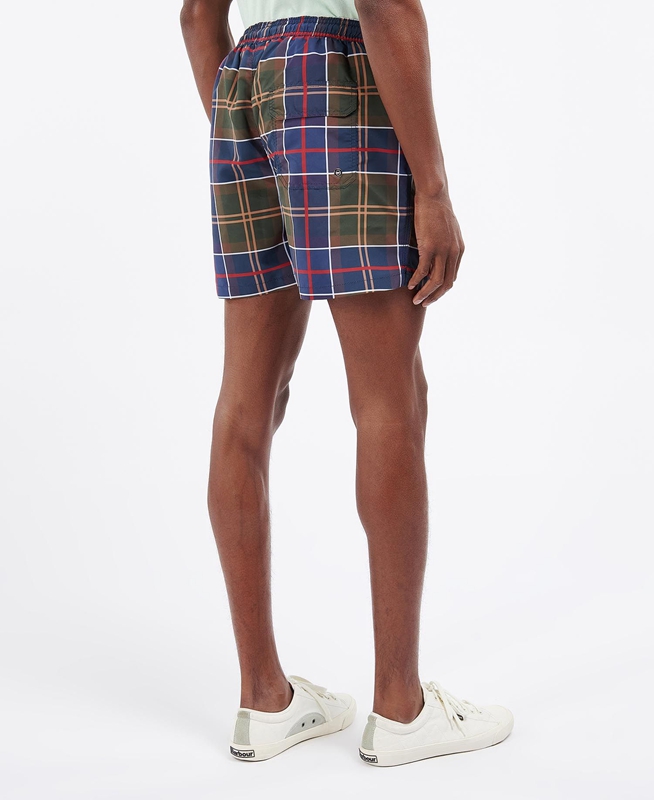 Barbour Tartan Swim Férfi Nadrág Piros | 807235-BLD