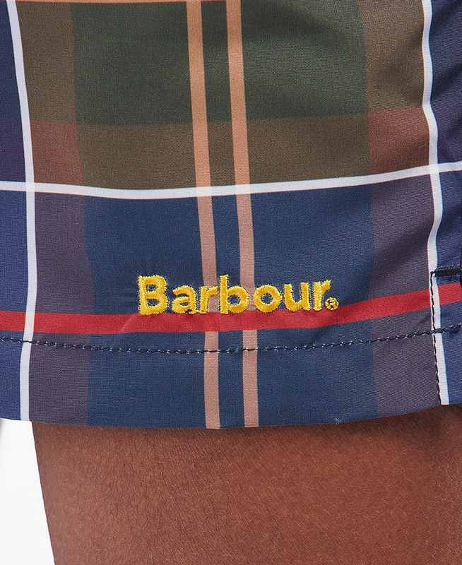 Barbour Tartan Swim Férfi Nadrág Piros | 807235-BLD